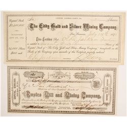 Two El Dorado County Stocks  (86772)