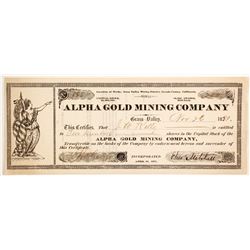 Alpha Gold Mining Company Stock  (88079)