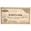 Image 1 : Maryland Gold Quartz Mining Company Stock  (87901)