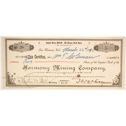 Harmony Mining Company Stock  (86712)