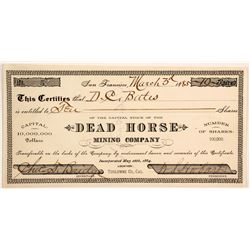 Dead Horse Mining Company Stock  (88100)