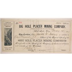 Big Hole Placer Mining Company Stock  (87960)