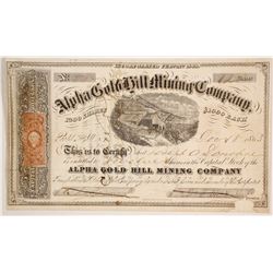 Alpha Gold Hill Mining Company Stock  (86113)