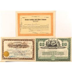Nevada Mining Stock Certificates  (52363)