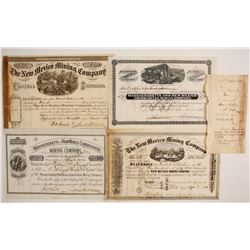 New Mexico Stock Certificates, Four  (88674)