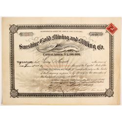 Sunshine Gold Mining Company Stock  (88052)