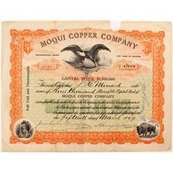 Moqui Copper Company Stock Certificate  (51553)