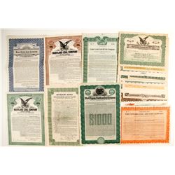 Misc WV Coal stocks & bonds  (87259)