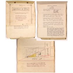 Abstract of Title, Butte Montana  (50344)