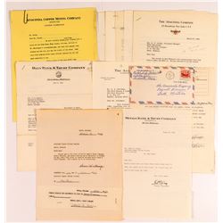 Anaconda Mine Letters, varied  (50327)
