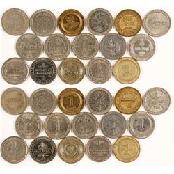 Ca and NV Metal Casino Chips (16)  (87117)