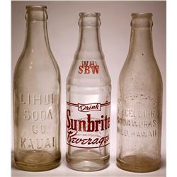 Hawaiian Pop Bottles / 3 pieces.   (78817)