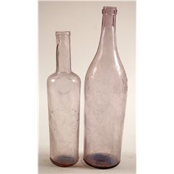 Whiskey Bottles  / 2 Pieces.   (78829)