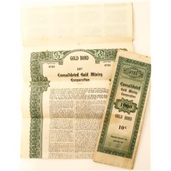 Two Hollywood Prop Gold Bonds  (44129)