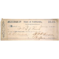 California State Poll Tax Receipt  (63478)