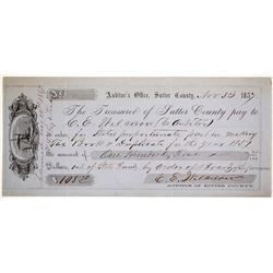 Sutter County Treasurer's Warrant  (63429)