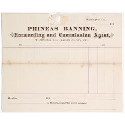 Phineas Banning Billhead  (64071)
