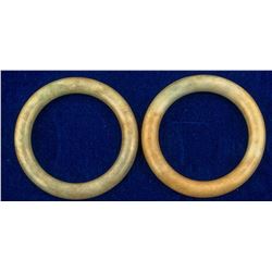 Two Pre-Revolution Jade Bangles  (45623)