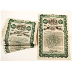 Geary Street  Railway bond  (86935)