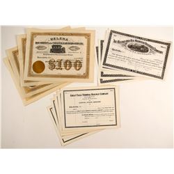 Three Montana Railroad Co stocks  (86938)