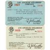 Image 1 : Two Los Angeles Steamship Co. Annual Passes  (63048)