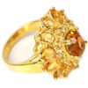 Image 2 : NATURAL AAA ORANGISH YELLOW CITRINE Ring