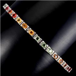 Natural Fancy Multi Color Sapphire Bracelet