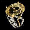 Image 1 : Natural 19x13 mm Top Rich Yellow Citrine Ring