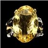 Image 2 : Natural 19x13 mm Top Rich Yellow Citrine Ring