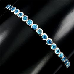 Natural Rare Brazil Blue Apatite Bangle