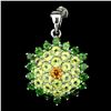 Image 1 : Natural Citrine Chrome Diopside Peridot Pendant