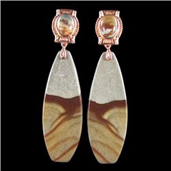 Natural Stone Diamond Polished Earings