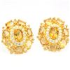Image 1 : NATURAL ORANGISH YELLOW CITRINE Earrings