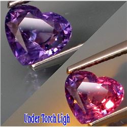 Natural Color Change Sapphire Madagascar HEART 1.50 Ct