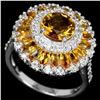 Image 3 : NATURAL ORANGISH YELLOW CITRINE Ring