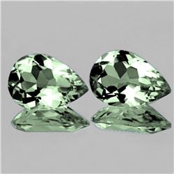 Natural Green Amethyst  Pair 15x10 MM - Flawless