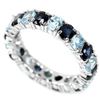 Image 1 : GENUINE BLUE SAPPHIRE & SKY BLUE TOPAZ Ring