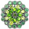Image 1 : Natural Emerald Peridot & CH-Diopside Ring