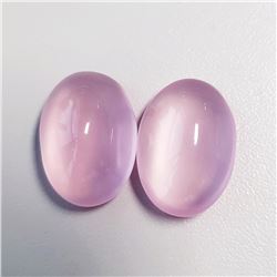 Natural Pastel Pink Rose Quartz Pair 34.60 CT Flawless