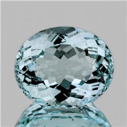 NATURAL GREENISH BLUE AQUAMARINE 8.65 Ct - FL