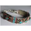 Image 1 : Tibet Hand Made Turquoise & Coral Bracelet