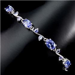 Natural Top Rich Blue Violet Tanzanite Bracelet