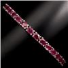 Image 1 : Mesmerizing Oval Cut 5x4mm Red  Ruby 81.05 Ct  Bracelet