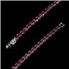Image 3 : Mesmerizing Oval Cut 5x4mm Red  Ruby 81.05 Ct  Bracelet