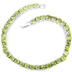 NATURAL AAA APPLE GREEN PERIDOT Bracelet