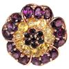 Image 2 : NATURAL MULTI COLOR CITRINE RHODOLITE GARNET Ring