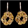 Image 1 : NATURAL AAA ORANGISH YELLOW CITRINE Earrings
