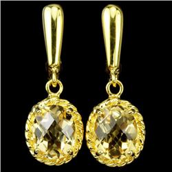 NATURAL AAA ORANGISH YELLOW CITRINE Earrings