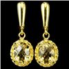 Image 1 : NATURAL AAA ORANGISH YELLOW CITRINE Earrings