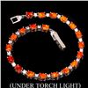 Image 1 : Natural Top Rich Orange Fire Opal Bracelet
